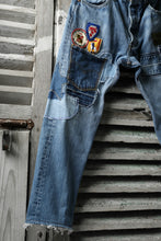 画像をギャラリービューアに読み込む, CHANGES VINTAGE REMAKE PATCHWORK DENIM TAPERED PANTS / VINTAGE DENIM (INDIGO #C)