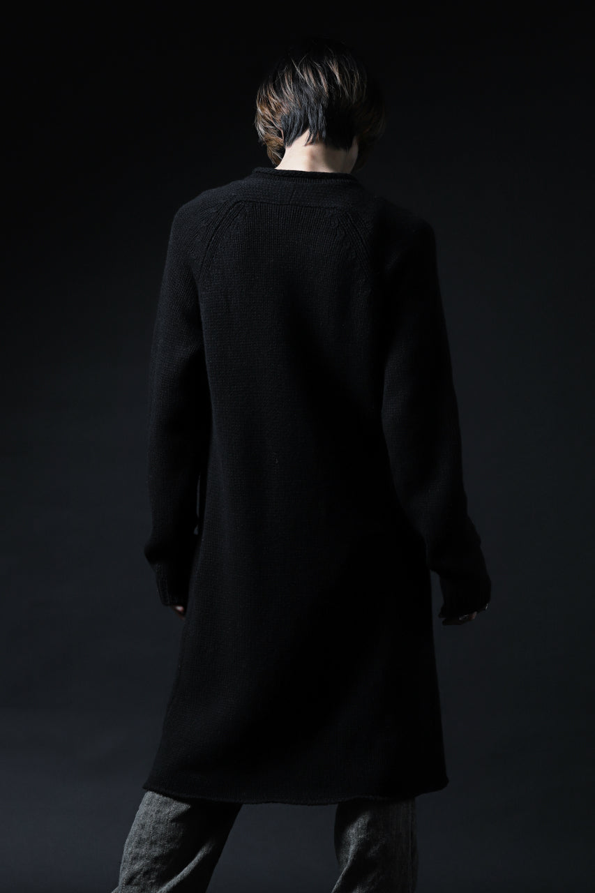 画像をギャラリービューアに読み込む, forme d'expression Buttoned Up Knitted Coat (Black)