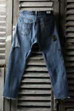 画像をギャラリービューアに読み込む, CHANGES VINTAGE REMAKE PATCHWORK DENIM TAPERED PANTS / VINTAGE DENIM (INDIGO #C)