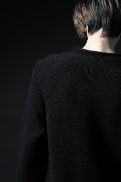 画像をギャラリービューアに読み込む, forme d'expression Buttoned Up Knitted Coat (Black)