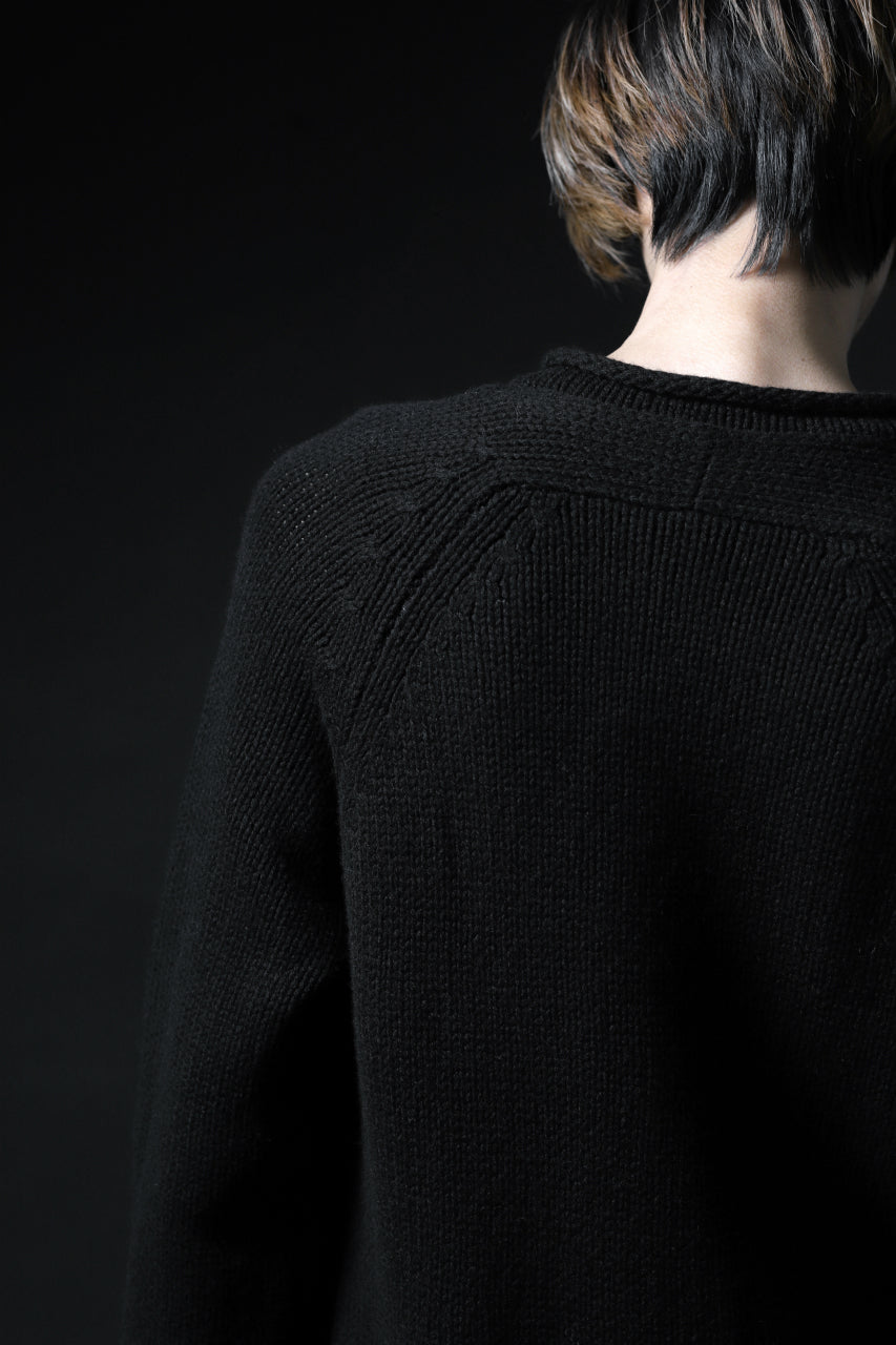 画像をギャラリービューアに読み込む, forme d'expression Buttoned Up Knitted Coat (Black)