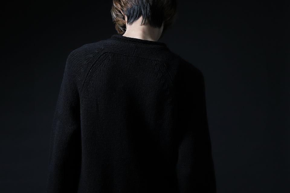 画像をギャラリービューアに読み込む, forme d'expression Buttoned Up Knitted Coat (Black)