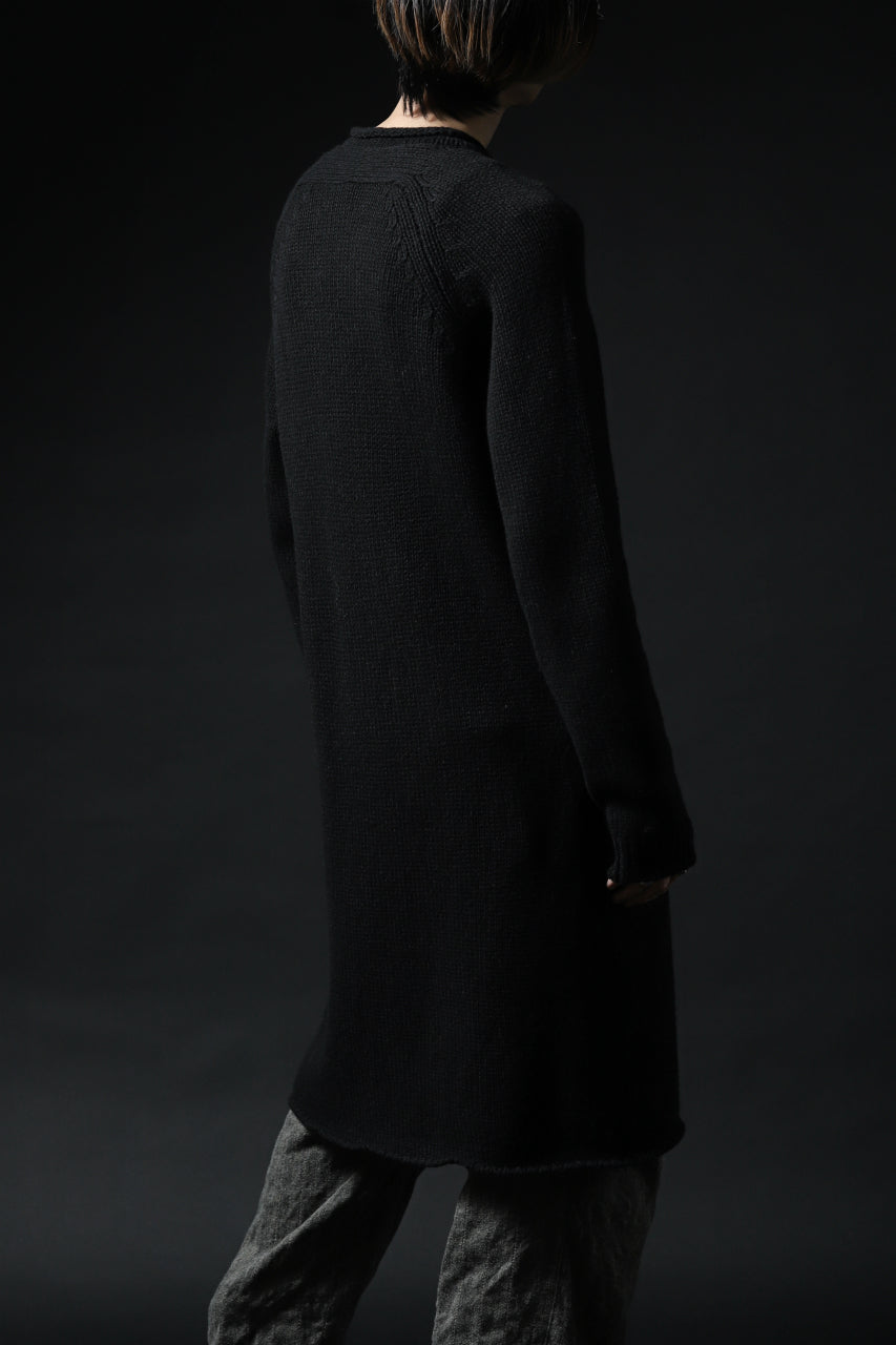 画像をギャラリービューアに読み込む, forme d'expression Buttoned Up Knitted Coat (Black)