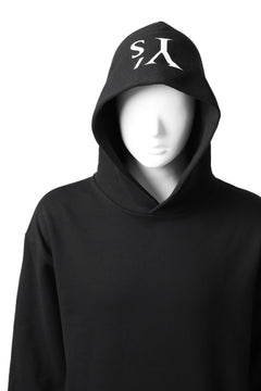 画像をギャラリービューアに読み込む, Y's REGULAR FIT LOGO SWEATER HOODIE (BLACK)