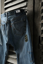 画像をギャラリービューアに読み込む, CHANGES VINTAGE REMAKE PATCHWORK DENIM TAPERED PANTS / VINTAGE DENIM (INDIGO #C)