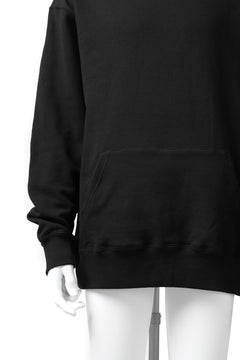 画像をギャラリービューアに読み込む, Y's REGULAR FIT LOGO SWEATER HOODIE (BLACK)