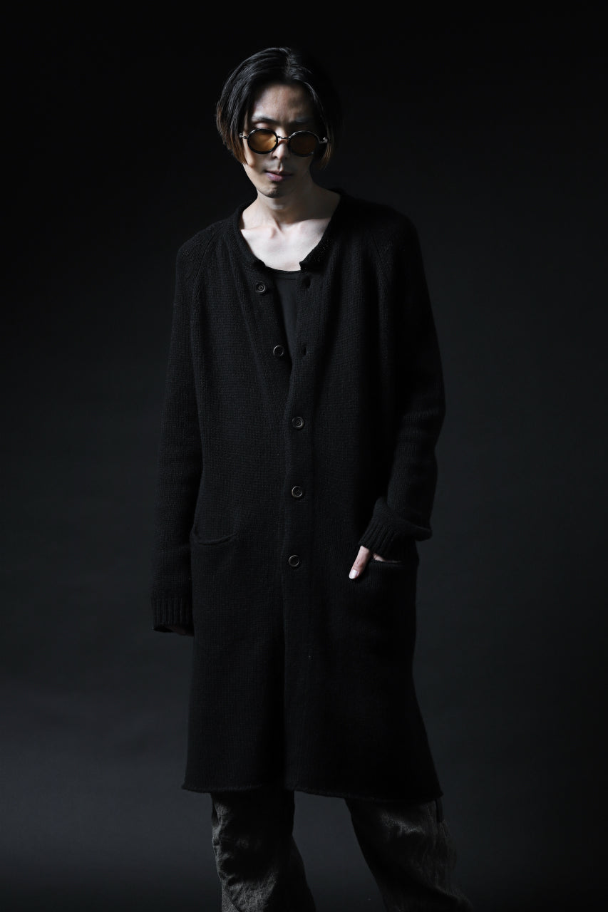 画像をギャラリービューアに読み込む, forme d'expression Buttoned Up Knitted Coat (Black)