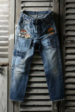 画像をギャラリービューアに読み込む, CHANGES VINTAGE REMAKE PATCHWORK DENIM TAPERED PANTS / VINTAGE DENIM (INDIGO #D)