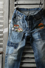 画像をギャラリービューアに読み込む, CHANGES VINTAGE REMAKE PATCHWORK DENIM TAPERED PANTS / VINTAGE DENIM (INDIGO #D)
