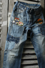 画像をギャラリービューアに読み込む, CHANGES VINTAGE REMAKE PATCHWORK DENIM TAPERED PANTS / VINTAGE DENIM (INDIGO #D)