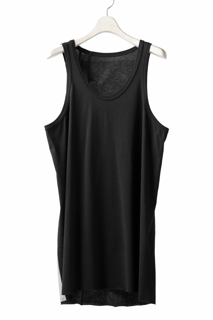 画像をギャラリービューアに読み込む, 11 BY BORIS BIDJAN SABERI BACK BLOCK LOGO TANK TOP "T3-F-1101" (BLACK DYE - LIGHT GREY)
