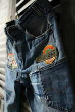 画像をギャラリービューアに読み込む, CHANGES VINTAGE REMAKE PATCHWORK DENIM TAPERED PANTS / VINTAGE DENIM (INDIGO #D)