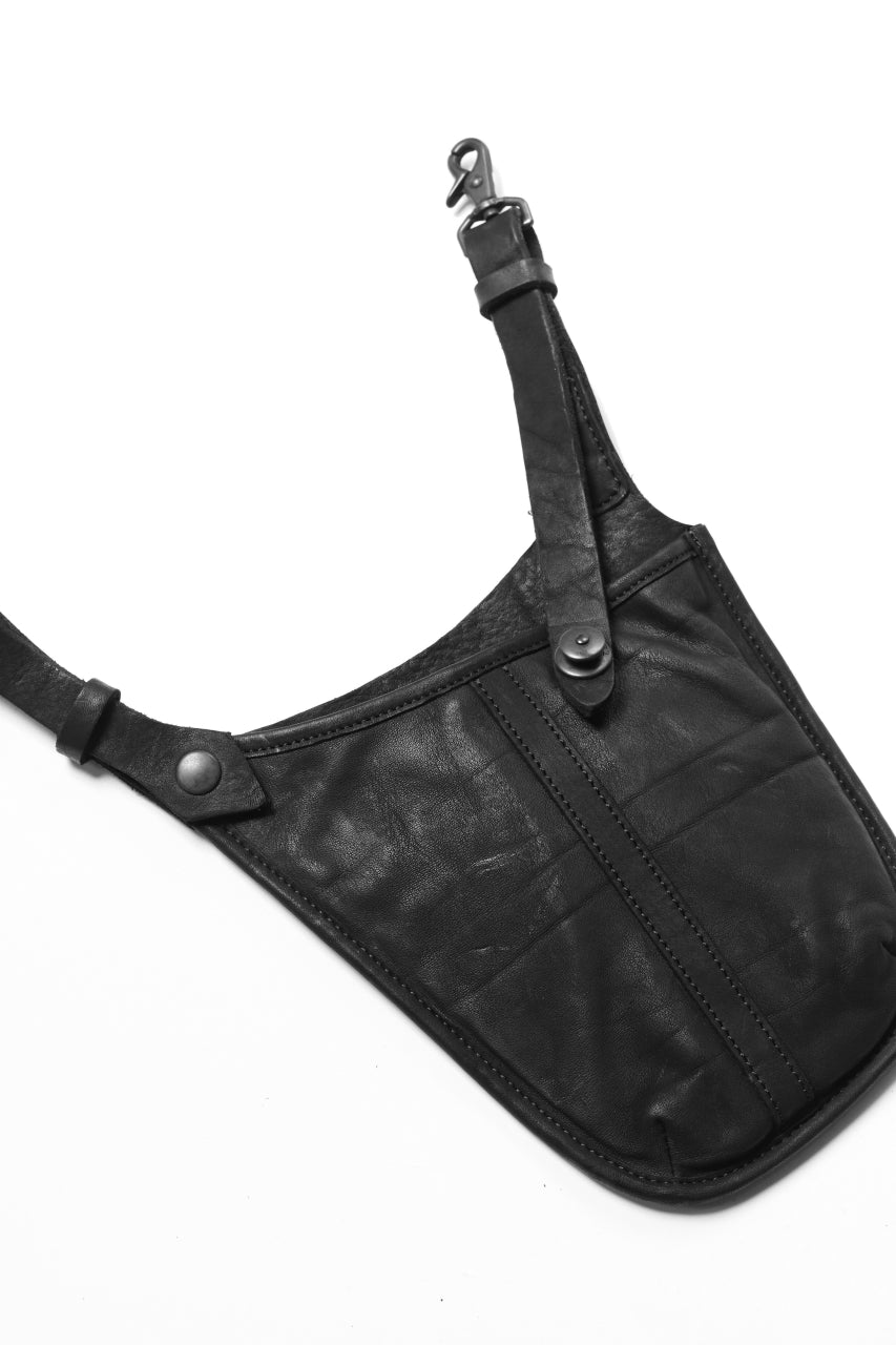 Load image into Gallery viewer, ISAMU KATAYAMA BACKLASH WAIST HANG BAG / DOUBLE-SHOULDER OBJECT DYED (BLACK)