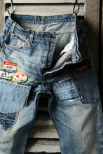 画像をギャラリービューアに読み込む, CHANGES VINTAGE REMAKE PATCHWORK DENIM TAPERED PANTS / VINTAGE DENIM (INDIGO #D)