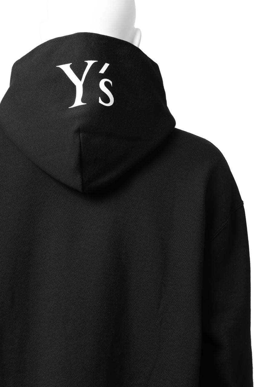 画像をギャラリービューアに読み込む, Y's REGULAR FIT LOGO SWEATER HOODIE (BLACK)
