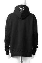 画像をギャラリービューアに読み込む, Y's REGULAR FIT LOGO SWEATER HOODIE (BLACK)