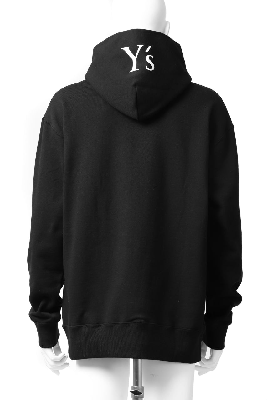 画像をギャラリービューアに読み込む, Y's REGULAR FIT LOGO SWEATER HOODIE (BLACK)