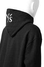 画像をギャラリービューアに読み込む, Y's REGULAR FIT LOGO SWEATER HOODIE (BLACK)