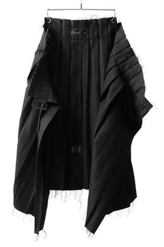 画像をギャラリービューアに読み込む, KLASICA CIGAR WRAP PLEATS SKIRT / SERGE WOOL&RAMIE (IRON)