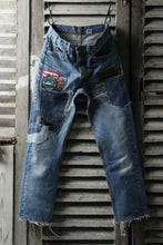 画像をギャラリービューアに読み込む, CHANGES VINTAGE REMAKE PATCHWORK DENIM TAPERED PANTS / VINTAGE DENIM (INDIGO #E)