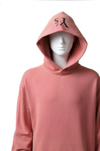 画像をギャラリービューアに読み込む, Y's REGULAR FIT LOGO SWEATER HOODIE - used finish (PINK)