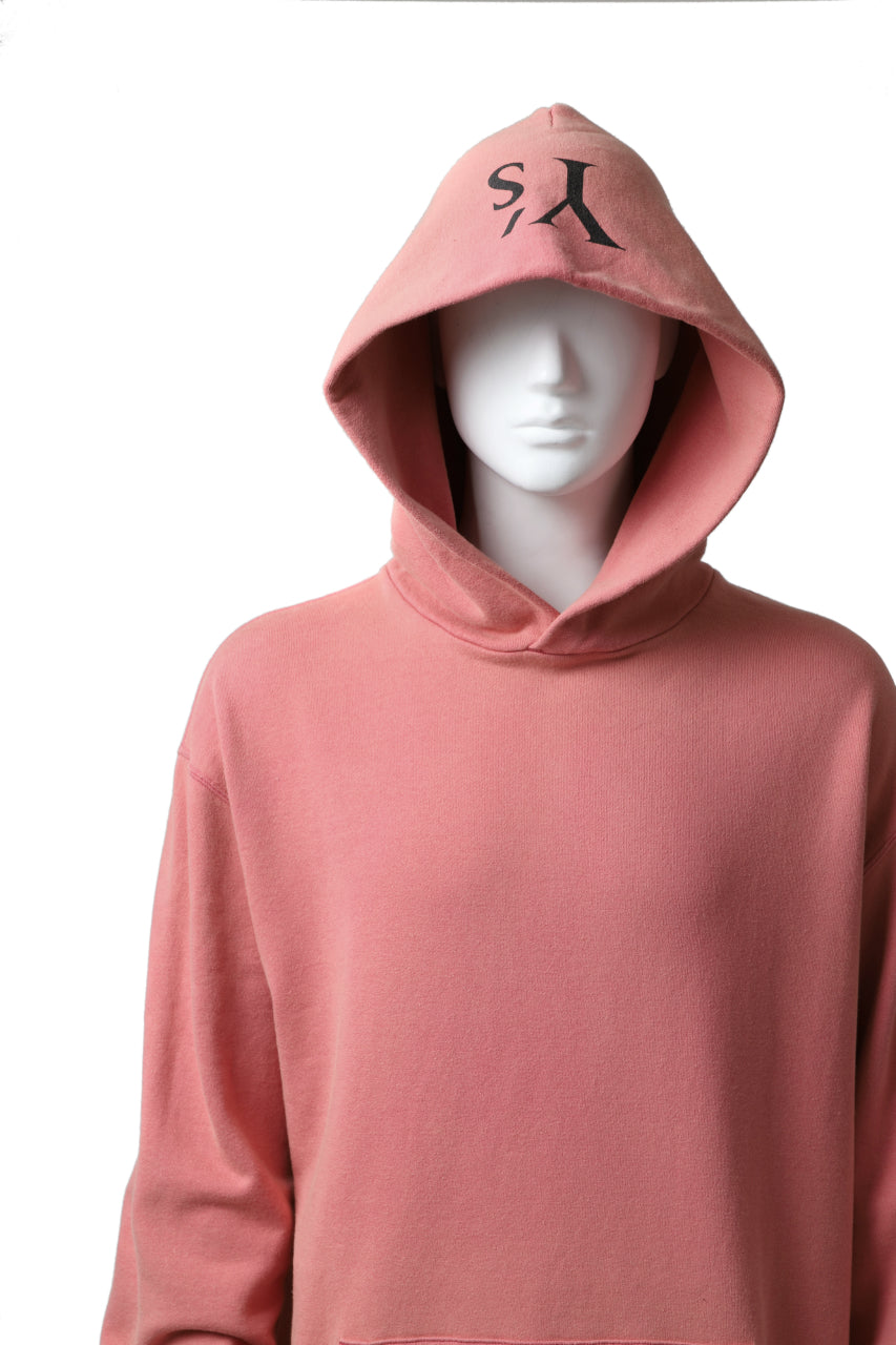 画像をギャラリービューアに読み込む, Y's REGULAR FIT LOGO SWEATER HOODIE - used finish (PINK)