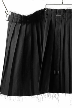 画像をギャラリービューアに読み込む, KLASICA CIGAR WRAP PLEATS SKIRT / SERGE WOOL&RAMIE (IRON)