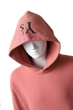 画像をギャラリービューアに読み込む, Y's REGULAR FIT LOGO SWEATER HOODIE - used finish (PINK)