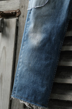 画像をギャラリービューアに読み込む, CHANGES VINTAGE REMAKE PATCHWORK DENIM TAPERED PANTS / VINTAGE DENIM (INDIGO #E)