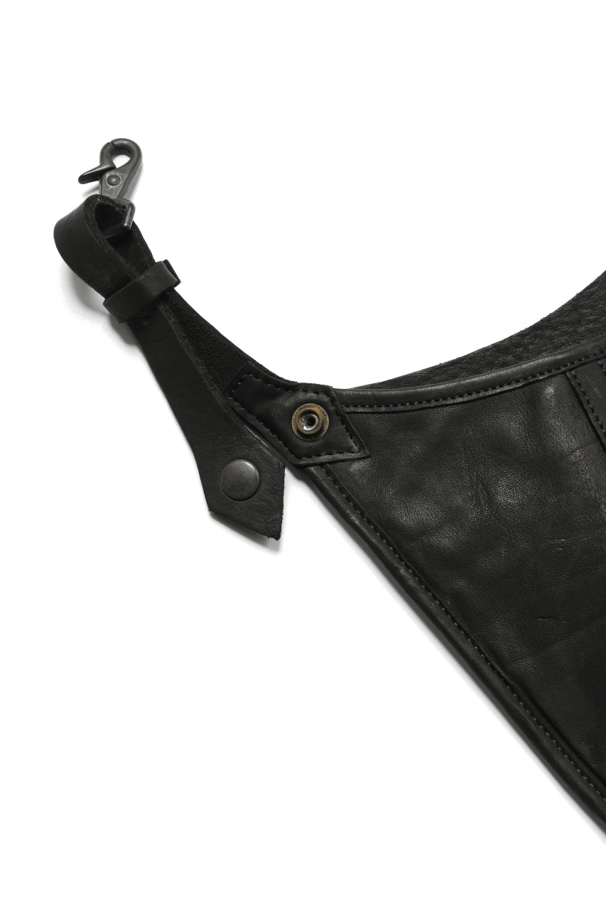 Load image into Gallery viewer, ISAMU KATAYAMA BACKLASH WAIST HANG BAG / DOUBLE-SHOULDER OBJECT DYED (BLACK)
