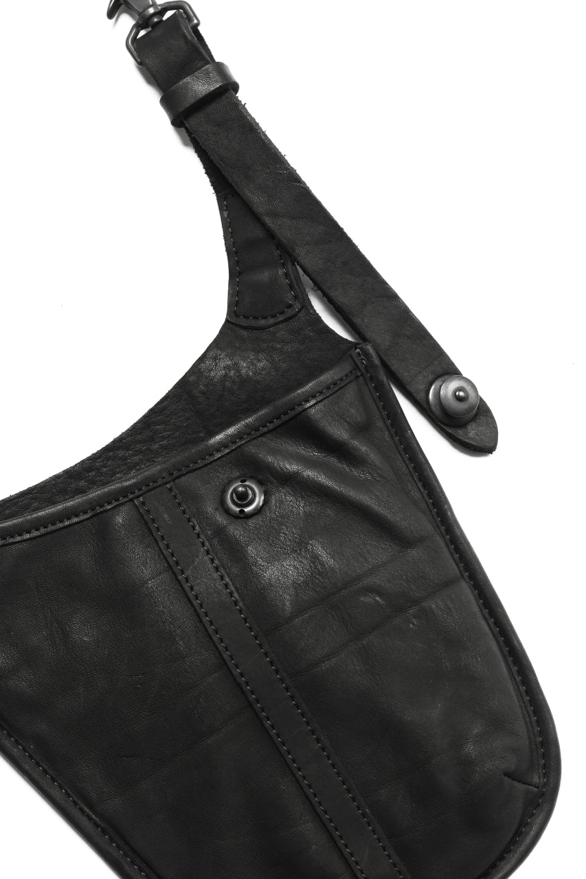Load image into Gallery viewer, ISAMU KATAYAMA BACKLASH WAIST HANG BAG / DOUBLE-SHOULDER OBJECT DYED (BLACK)