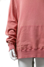 画像をギャラリービューアに読み込む, Y's REGULAR FIT LOGO SWEATER HOODIE - used finish (PINK)