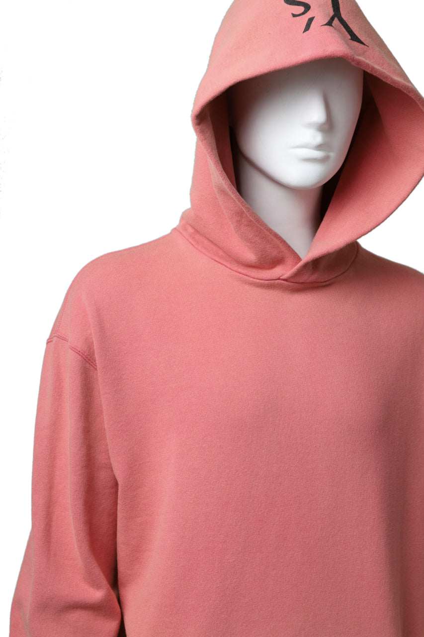 画像をギャラリービューアに読み込む, Y's REGULAR FIT LOGO SWEATER HOODIE - used finish (PINK)