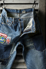 画像をギャラリービューアに読み込む, CHANGES VINTAGE REMAKE PATCHWORK DENIM TAPERED PANTS / VINTAGE DENIM (INDIGO #E)