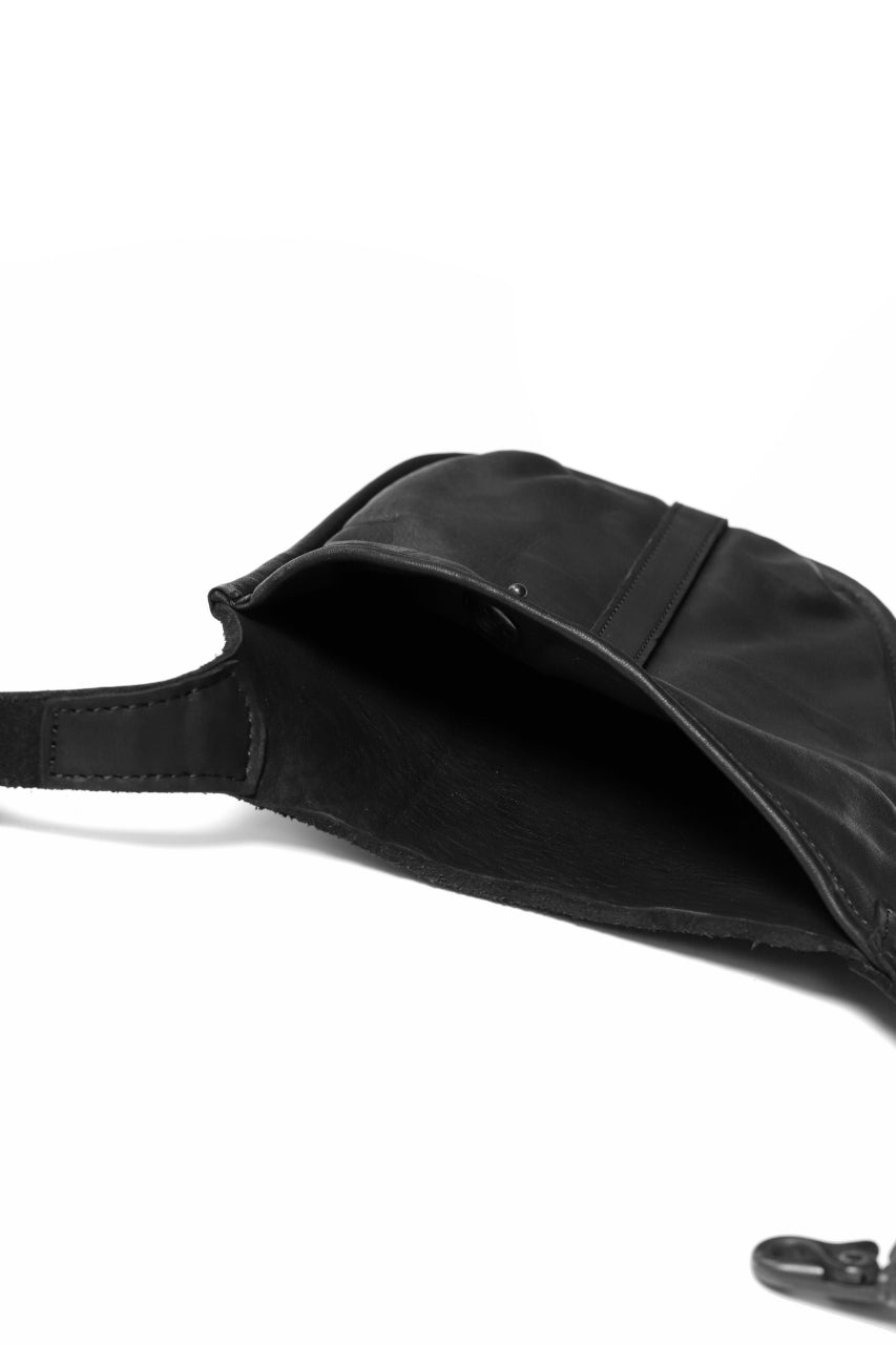 Load image into Gallery viewer, ISAMU KATAYAMA BACKLASH WAIST HANG BAG / DOUBLE-SHOULDER OBJECT DYED (BLACK)