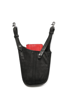 Load image into Gallery viewer, ISAMU KATAYAMA BACKLASH WAIST HANG BAG / DOUBLE-SHOULDER OBJECT DYED (BLACK)