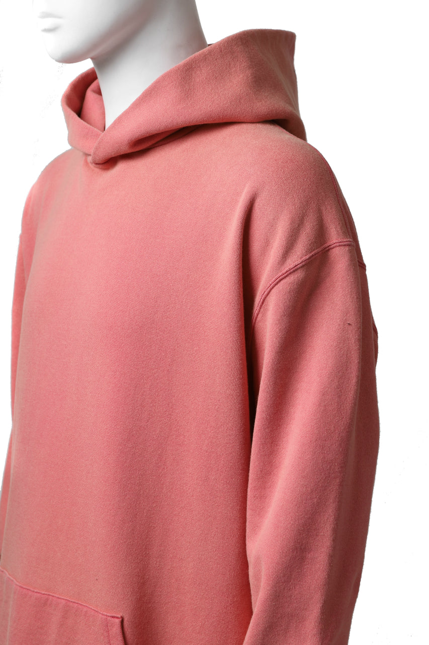 画像をギャラリービューアに読み込む, Y's REGULAR FIT LOGO SWEATER HOODIE - used finish (PINK)