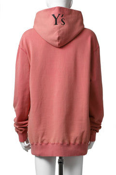 画像をギャラリービューアに読み込む, Y's REGULAR FIT LOGO SWEATER HOODIE - used finish (PINK)