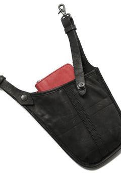 Load image into Gallery viewer, ISAMU KATAYAMA BACKLASH WAIST HANG BAG / DOUBLE-SHOULDER OBJECT DYED (BLACK)