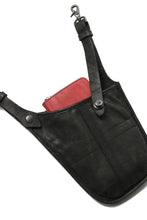 Load image into Gallery viewer, ISAMU KATAYAMA BACKLASH WAIST HANG BAG / DOUBLE-SHOULDER OBJECT DYED (BLACK)