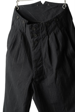 画像をギャラリービューアに読み込む, KLASICA MORROW-OCN TAPERED TROUSERS / IKAT DYED STRIPE COTTON  (CARBON)