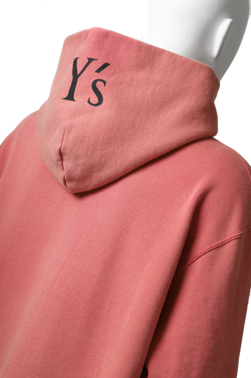 画像をギャラリービューアに読み込む, Y's REGULAR FIT LOGO SWEATER HOODIE - used finish (PINK)