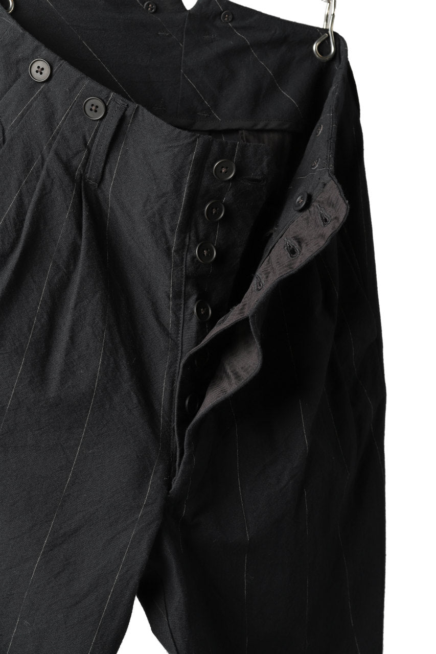画像をギャラリービューアに読み込む, KLASICA MORROW-OCN TAPERED TROUSERS / IKAT DYED STRIPE COTTON  (CARBON)