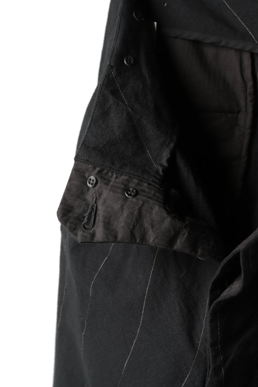 画像をギャラリービューアに読み込む, KLASICA MORROW-OCN TAPERED TROUSERS / IKAT DYED STRIPE COTTON  (CARBON)
