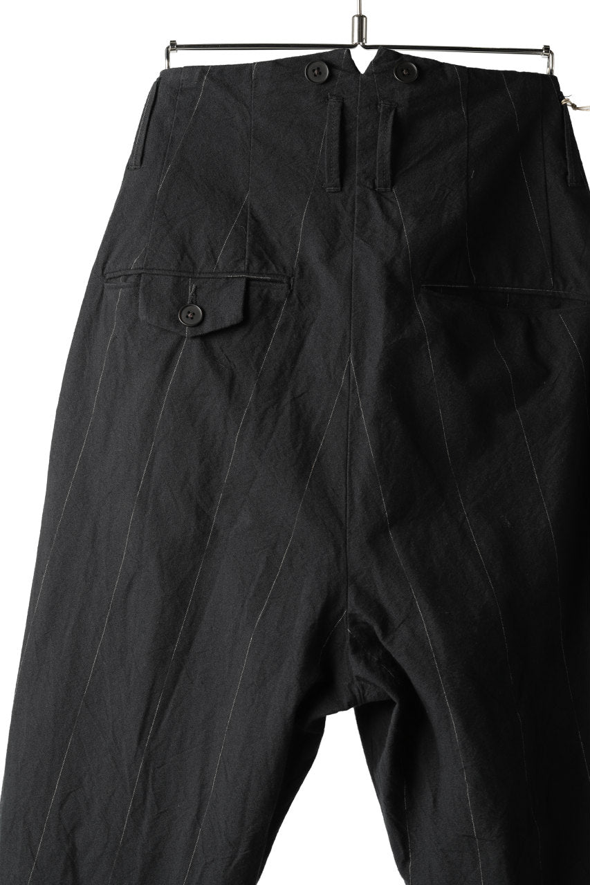 画像をギャラリービューアに読み込む, KLASICA MORROW-OCN TAPERED TROUSERS / IKAT DYED STRIPE COTTON  (CARBON)