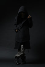 画像をギャラリービューアに読み込む, forme d'expression exclusive Hooded Cardigan Short-Coat (Black)