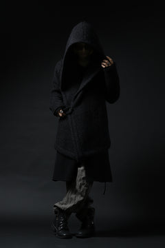 画像をギャラリービューアに読み込む, forme d'expression exclusive Hooded Cardigan Short-Coat (Black)