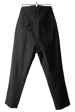 画像をギャラリービューアに読み込む, KLASICA MORROW-OCN TAPERED TROUSERS / IKAT DYED STRIPE COTTON  (CARBON)