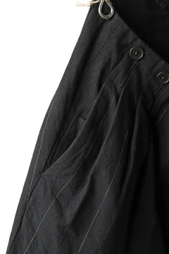 画像をギャラリービューアに読み込む, KLASICA MORROW-OCN TAPERED TROUSERS / IKAT DYED STRIPE COTTON  (CARBON)
