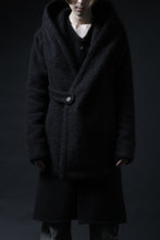 画像をギャラリービューアに読み込む, forme d'expression exclusive Hooded Cardigan Short-Coat (Black)